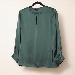 COS Green Silk Blouse